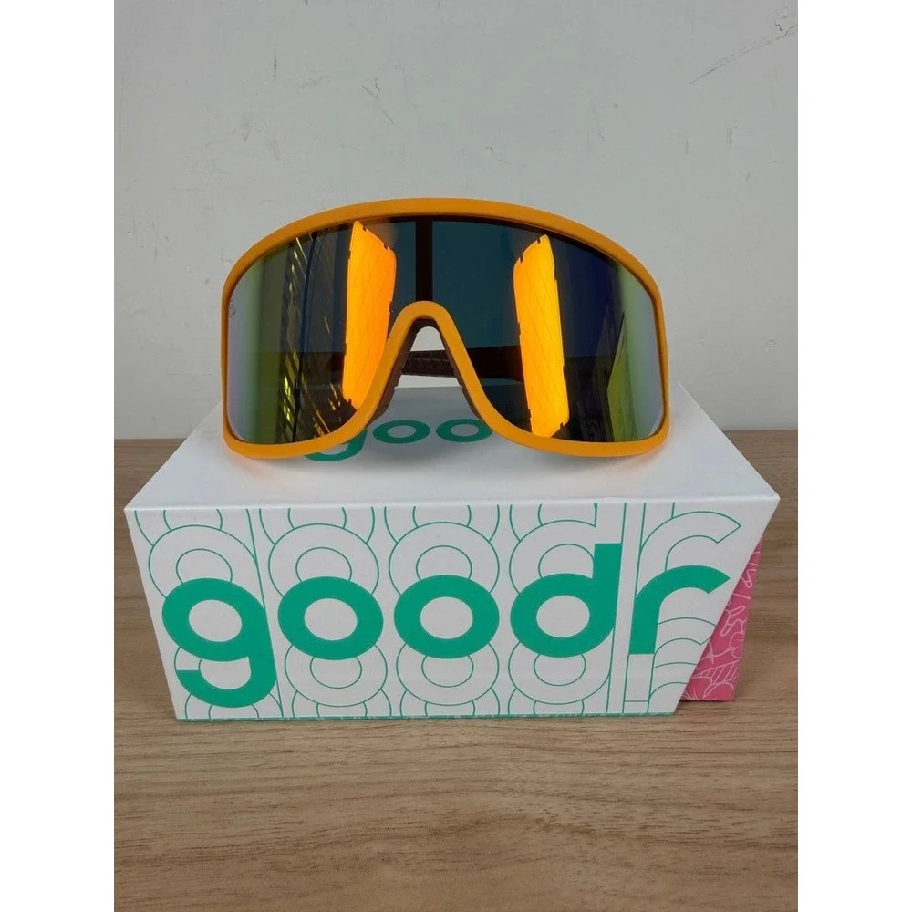 Goodr Wrap Gs Eats Gravel for Breakfast Sunglasses Gravel Worlds Collab Cycling